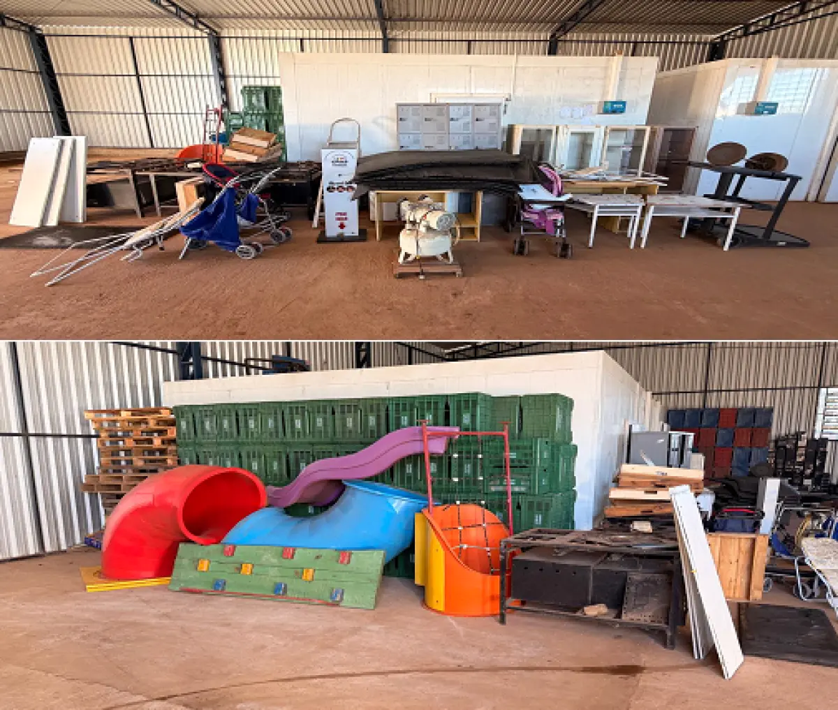 Foto de LOTE COMPOSTO POR: BEBEDOUROS, CARRINHOS DE BEBÊ, ARMÁRIOS DE AÇO, MESAS, E...
