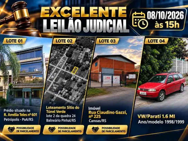 Excelente Leilão Judicial - 08 de Outubro de 2026