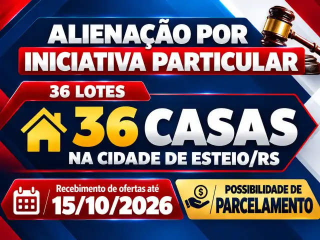 Alienação por Iniciativa Particular - 36 casas na cidade de Esteio/RS.
