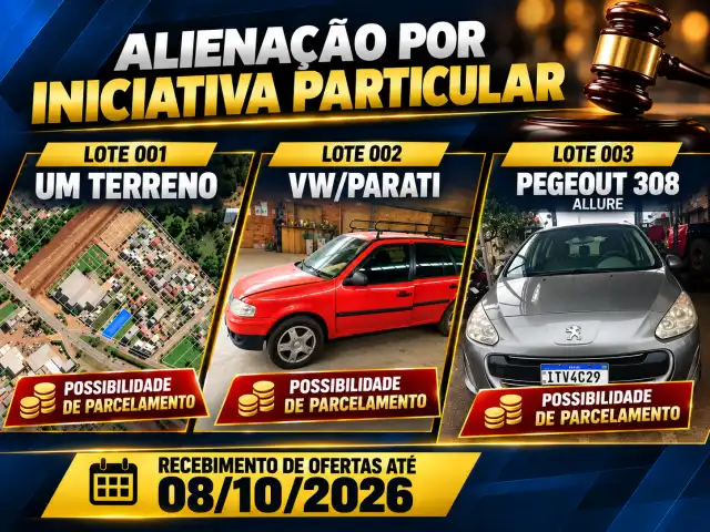 Alienação por Iniciativa Particular - Imóvel - VW/Parati - Pegeout 308 Allure
