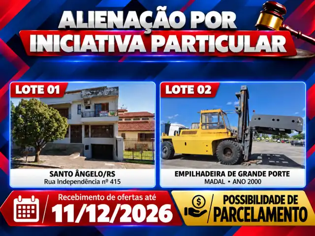 ALIENAÇÃO POR INICIATIVA PARTICULAR - LOTES DIVERSOS