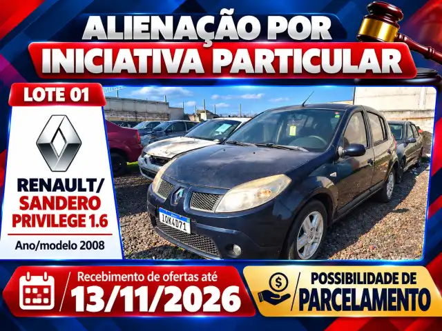 Alienação por iniciativa Particular - Renault/Sandero 1.6