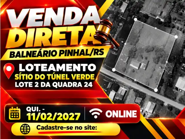 VENDA DIRETA - Loteamento Sitio do Túnel Verde - lote 2 da quadra 24 - Balneário Pinhal/RS