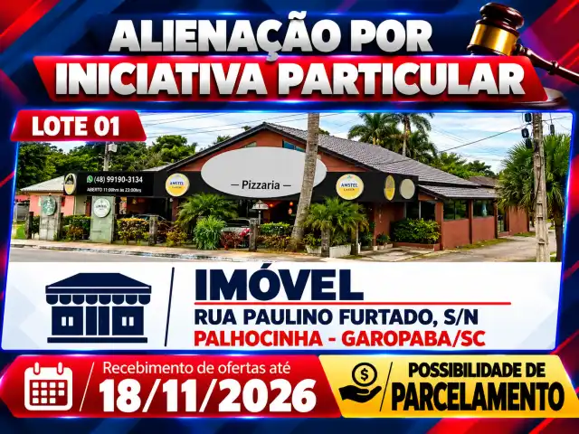 Alienação por iniciativa Particular - Imóvel - Rua Paulino Furtado, S/N - Palhocinha - Garopaba/SC