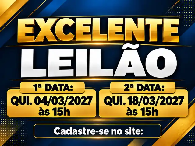 EXCELENTE LEILÃO 04 DE MARÇO DE 2027