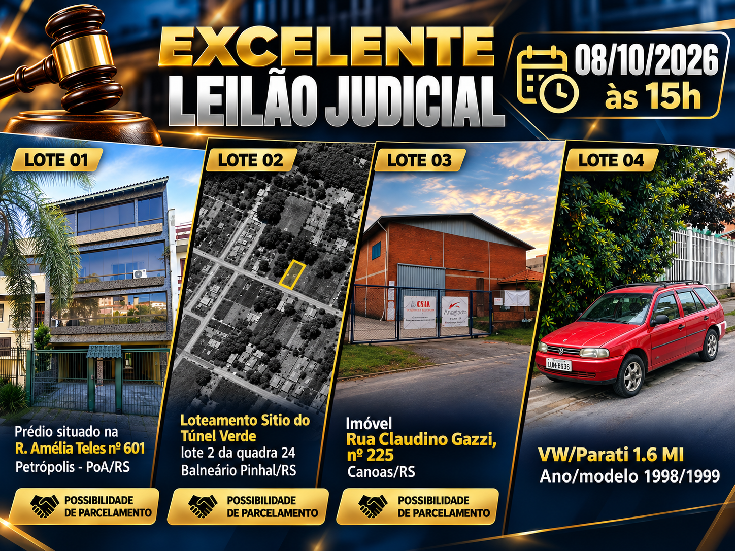 Excelente Leilão Judicial - 08 de Outubro de 2026